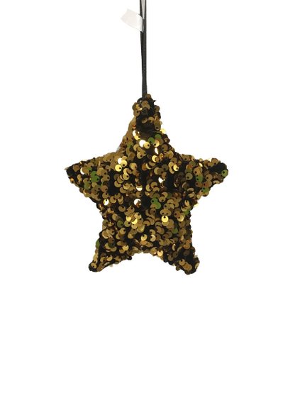 Plush Sequin Star Ornament