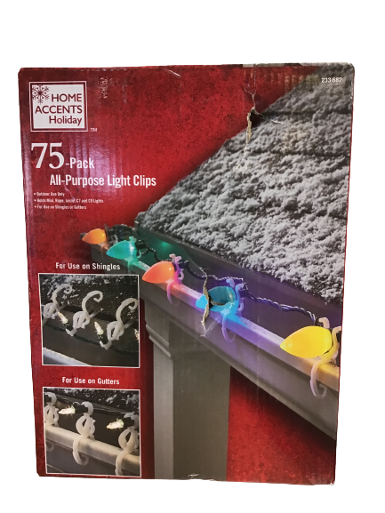 Home Accents Holiday 75 Pack All-Purpose Light Clips