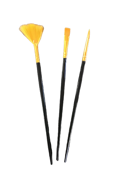 3 Count Paint Brushes