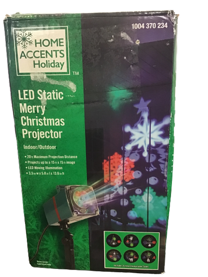 Home Accents Holiday LED Static Merry Christmas Projector (Open Box)