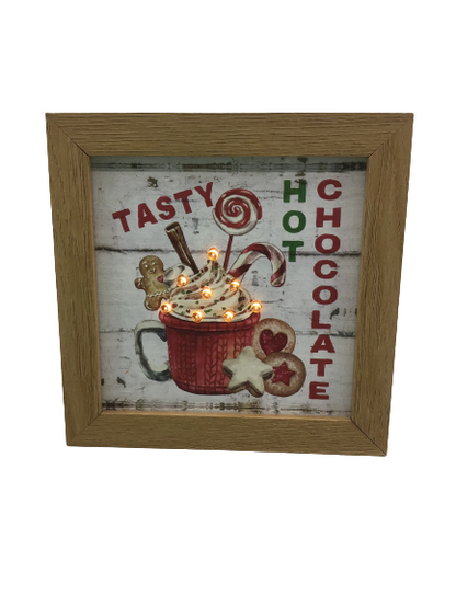 Lighted Holiday Wood Block 4 Styles