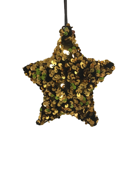 Plush Sequin Star Ornament