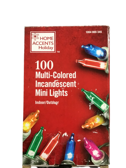 Home Accents Holiday 100 Multi-Colored Incandescent Mini Lights