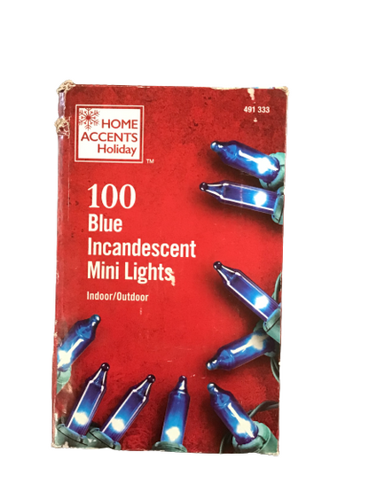 Home Accents Holiday 100 Blue Incandescent Mini Lights