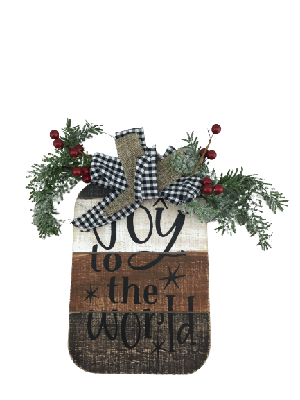 Wood Holiday Sign Ornament 3 Styles