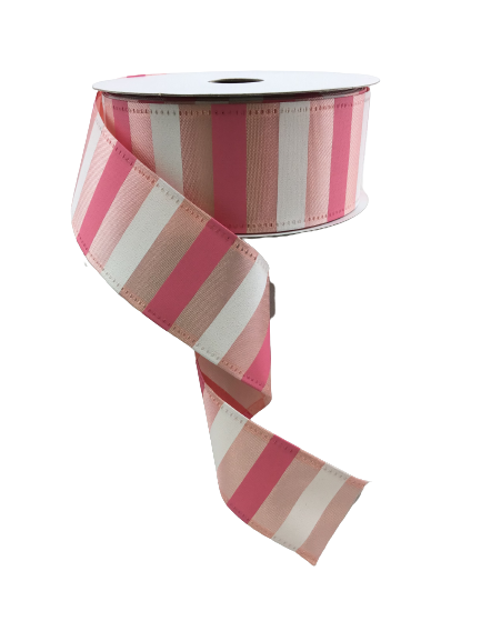 1.5 Inch Multi Pink Horizontal Stripe Ribbon
