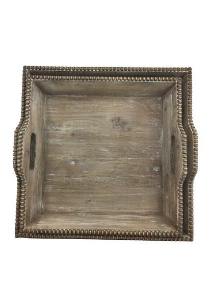 Home Decorators Collection Natural Wood Decorative Tray Set of 2
