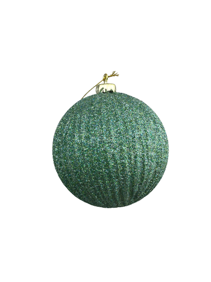 4 Inch Mint Glitter Ball Ornament
