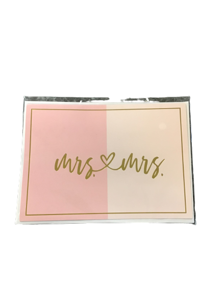 Mrs & Mrs Card With Envelope