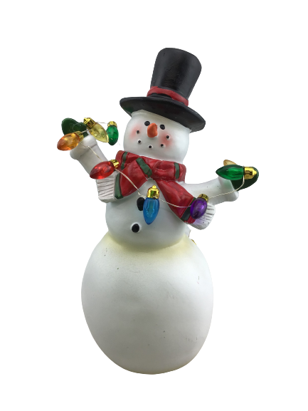 8.2 Inch Lighted Resin Snowman