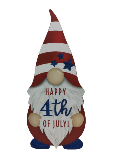 Happy 4th Of July Gnome Sign