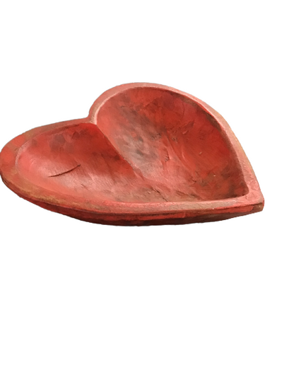 Medium Red Heart Dough Bowl