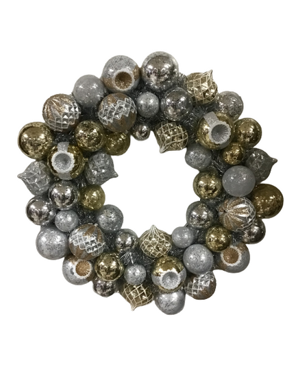 Kringle Express Shatterproof Lit Ornament Wreath - Gold