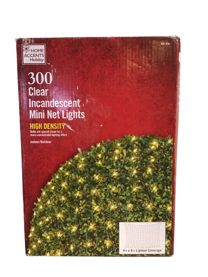 Home Accents Holiday 300 Clear Mini Net Lights (Open Box)