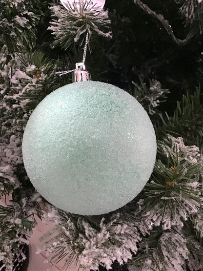 Auqua 4 Inch Sugar Frosted Ball Ornament