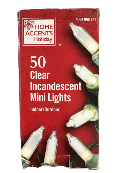 Home Accents Holiday 50 Clear Incandescent Mini Lights