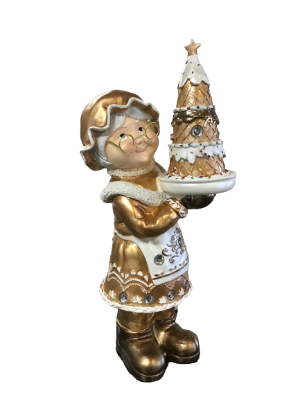 Kringle Express Lit Gingerbread Mrs. Claus