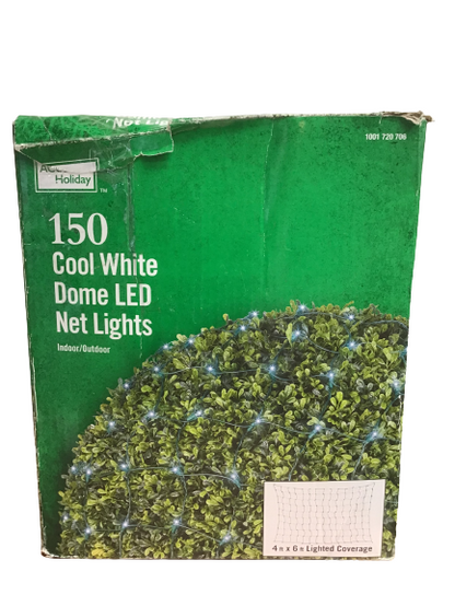 Home Accents Holiday 150 Cool White Dome LED Net Lights (Open Box)