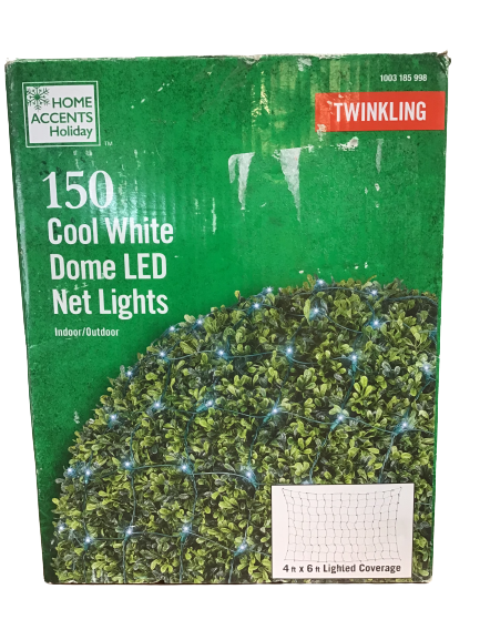 Home Accents Holiday 150 Cool White Dome LED Net Lights