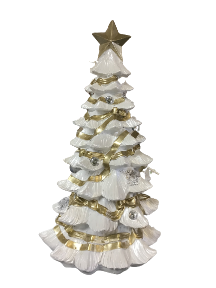 Kringle Express Oversized Resin Illuminated White Christmas Tree