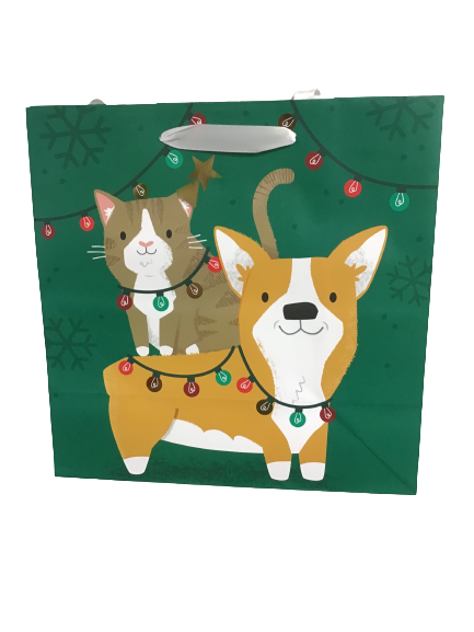 Wondershop Cat And Dog Christmas Gift Bag