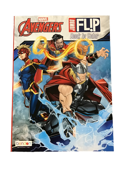 Marvel Avengers/Spiderman Flip Coloring And Activity Book