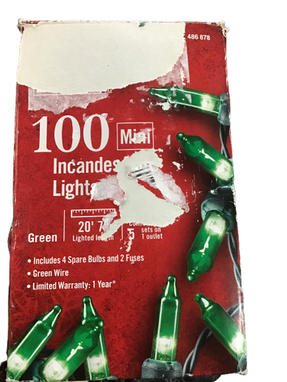 Home Accents Holiday  100 Mini Incandescent Lights Green (Open Box)