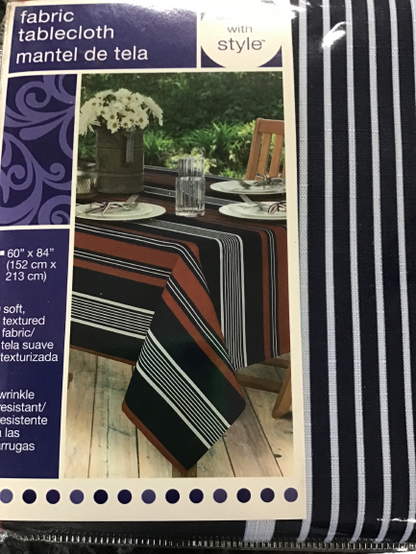 Striped Fabric Tablecloth