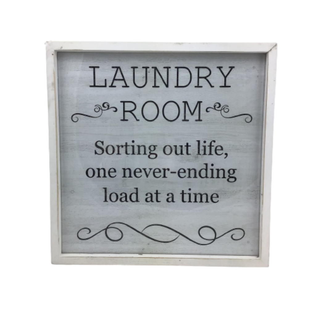 Wood Laundry Room Wall Decor Signs Two Styles