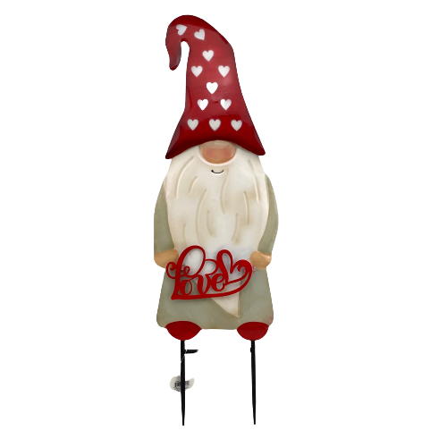 26 Inch Love Gnomes Yard Stake 2 Assorted