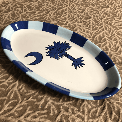 Magnolia Lane 12" Ceramic Blue/White South Carolina Plate