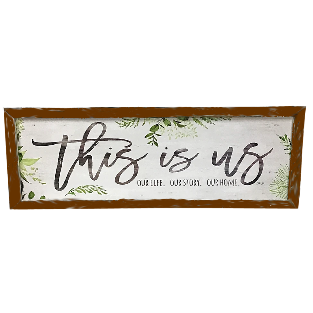36.5" x 13" Vintage Wooden "This is Us" Wall Art