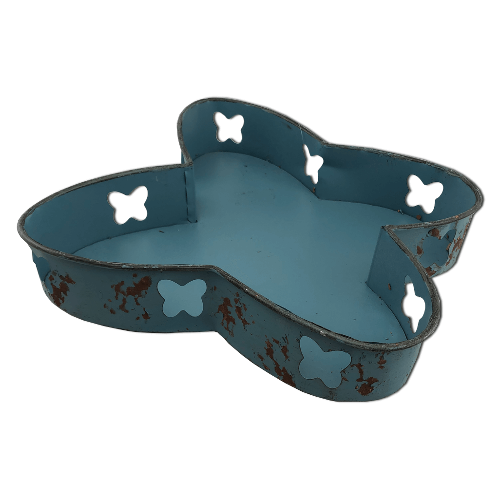 Metal Butterfly Tray Set of 3