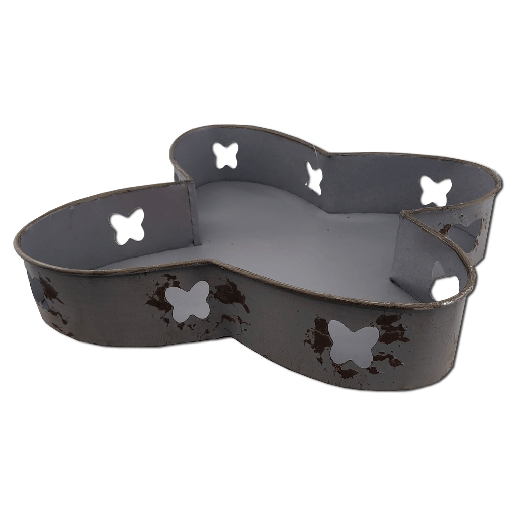 Metal Butterfly Tray Set of 3