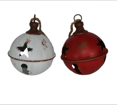 Metal Round Jingle Bells Two Colors