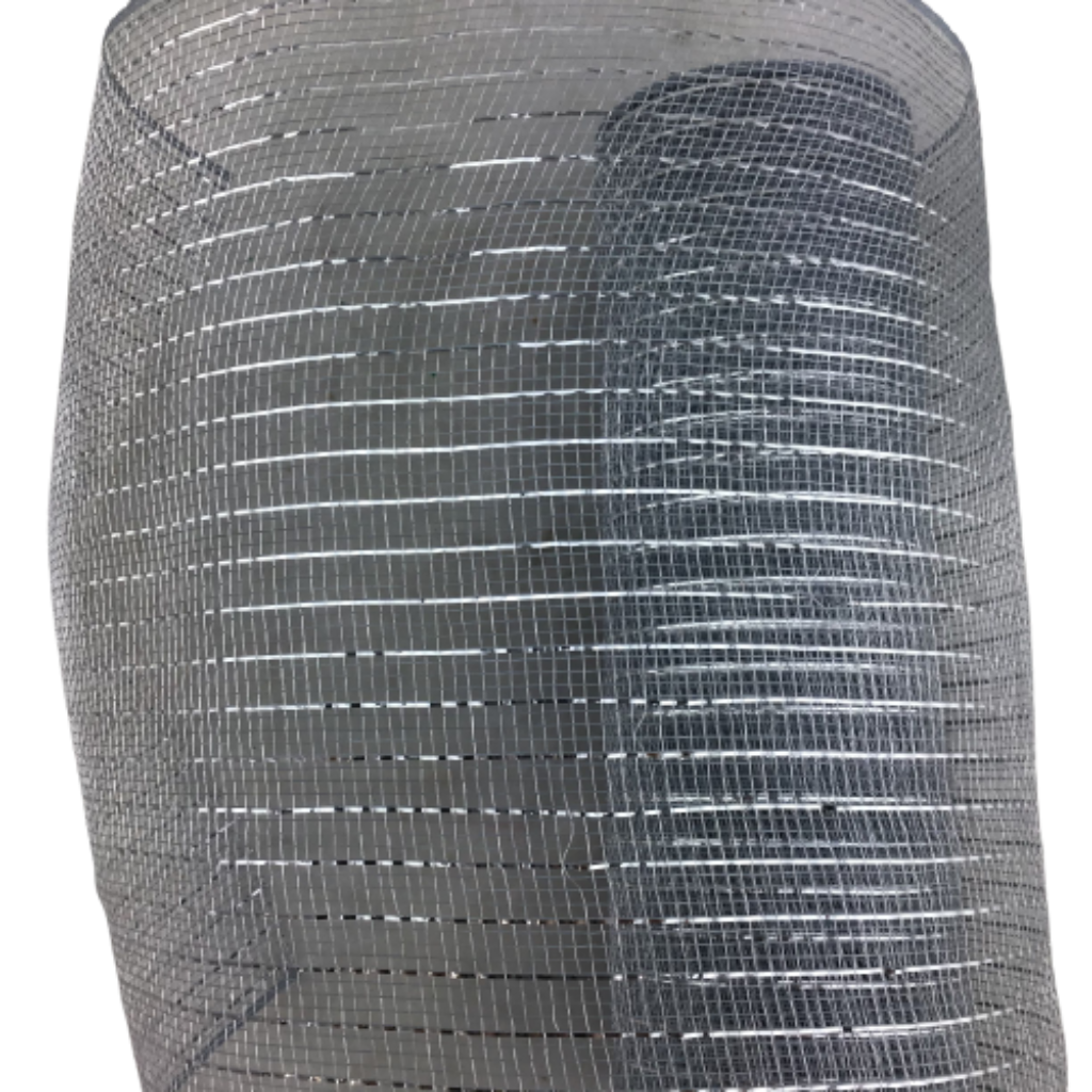 10" X 10YD Silver Mesh With Silver Foil