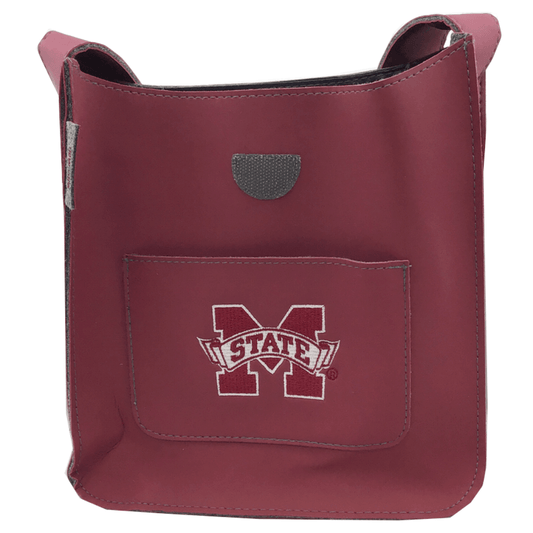 Mississippi State Maroon Vinyl Purse With Pocket