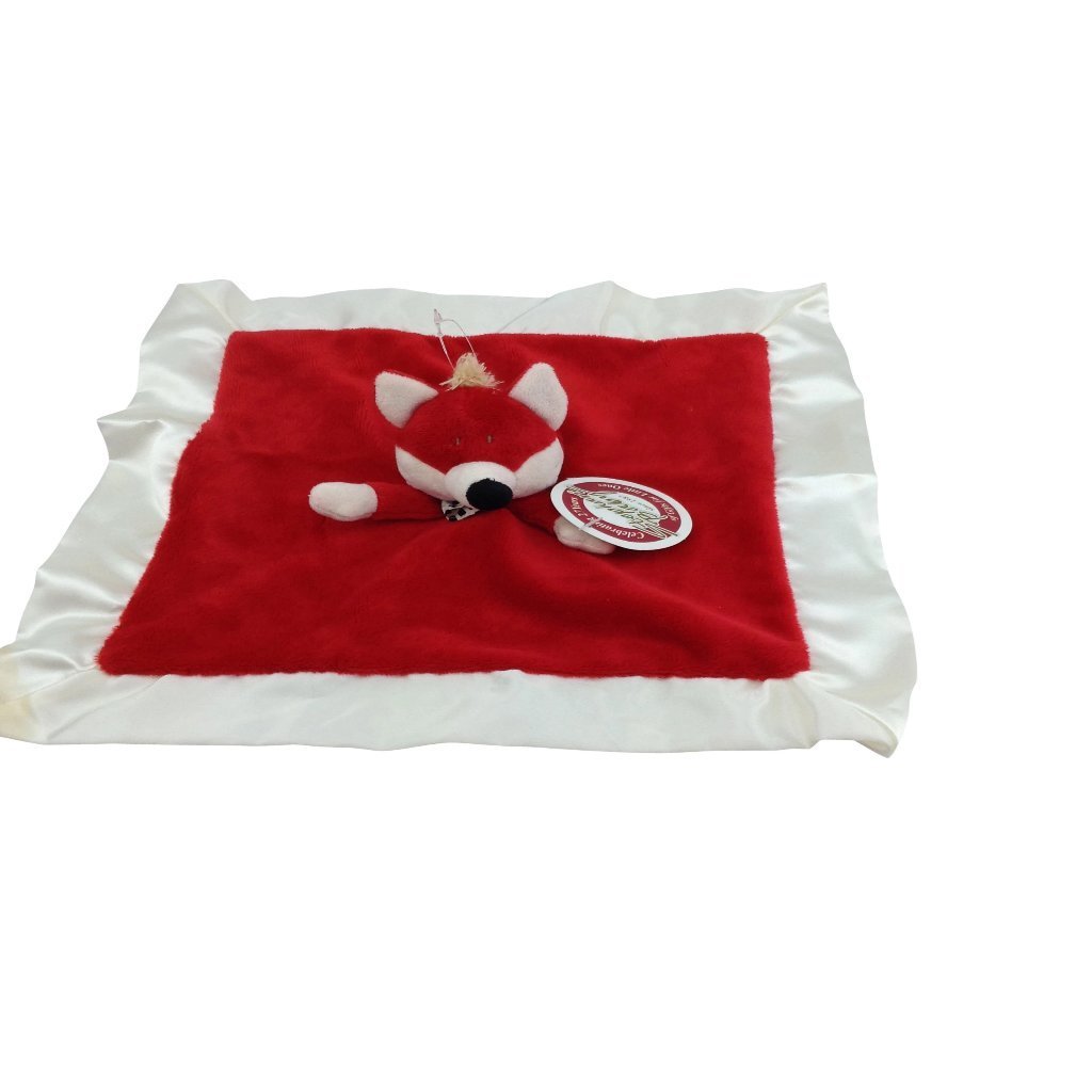 Red Fox and White Velvet Baby Blanket
