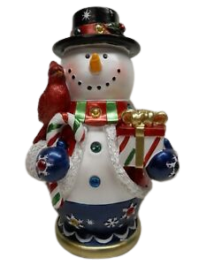 Kringle Express Illuminated Folk Inspired Snowman