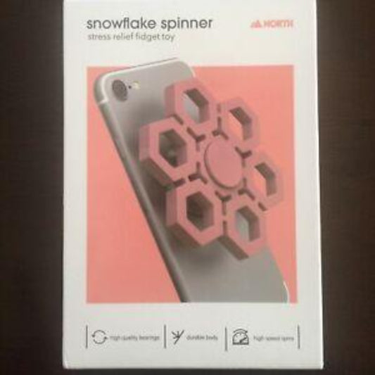 Snowflake Spinner Stress Relief Fidget Toy- Pink