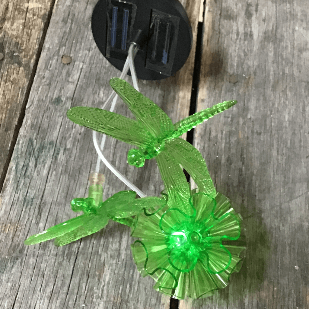Solar-Powered Lighted Dragonfly Garden Stake  4 Colors
