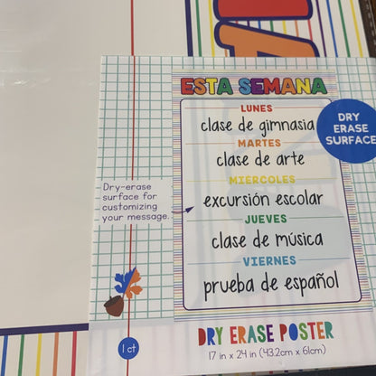 Spanish Dry Erase Poster