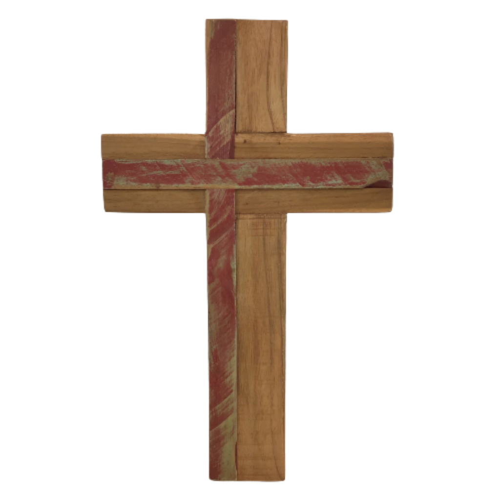 Teak Wood Hanging Cross