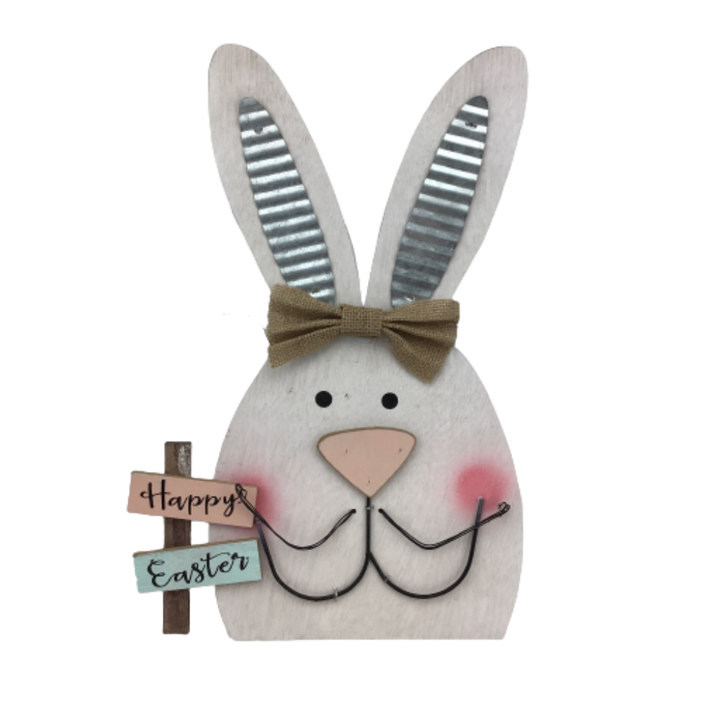 15.75 Inch Wood Easter Bunny Head